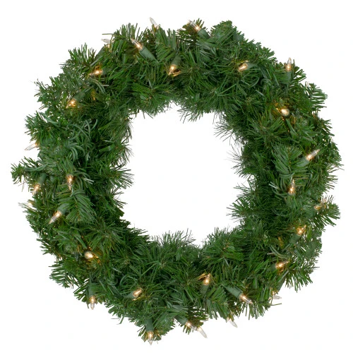 Northlight Deluxe Windsor Pine Artificial Christmas Wreath - 16" - Clear Lights 3 Northlight Deluxe Windsor Pine Artificial Christmas Wreath - 16" - Clear Lights