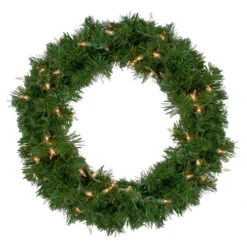 Northlight Deluxe Windsor Pine Artificial Christmas Wreath - 18" - Clear Lights