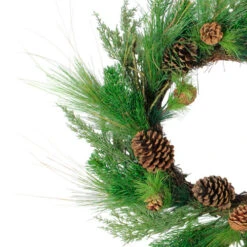 Northlight Real Touch™? Mixed Pine And Pinecone Artificial Christmas Wreath - 24" - Unlit -Festival northlightvm02190b 45665.1636546338