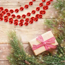 Northlight 33' Shiny Red Round Beaded Christmas Garland -Festival northlightys28288 80211.1665610742