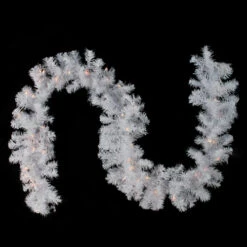 Northlight Pre-Lit Crystal Spruce Artificial Christmas Garland - 9' X 12" - Clear AlwaysLit Lights