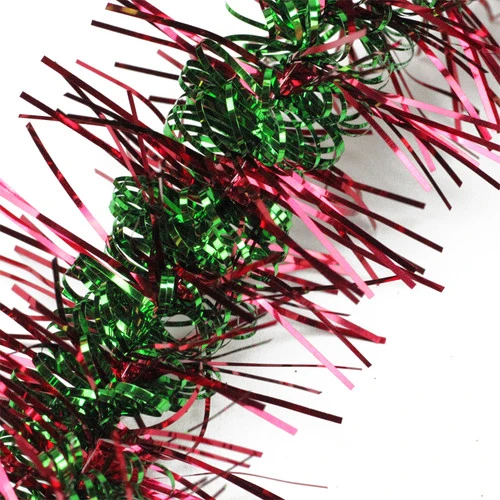 Northlight Spiral Center Commercial Christmas Tinsel Garland - 50' X 3" - Red And Green - Unlit 4 Northlight Spiral Center Commercial Christmas Tinsel Garland - 50' X 3" - Red And Green - Unlit - Image 2