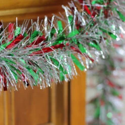 Northlight 12' X 4" Green And Red Tinsel Artificial Christmas Garland - Unlit -Festival rcgkjc6a00x8pbghbokqqmprkubisyse 76315.1665260518