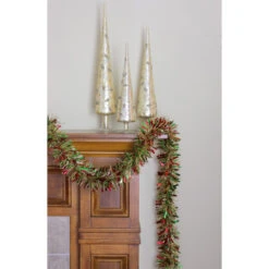 Northlight 12' X 4" Metallic Gold, Red And Green Wide Cut Tinsel Christmas Garland - Unlit -Festival saeuyefjvutovsdujkfwnxnc3t2utcy0 98833.1664292929