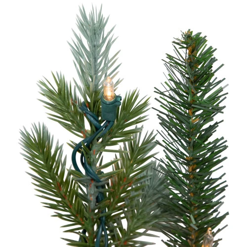 Northlight Real Touch™? Pre-Lit Blue Spruce Artificial Christmas Wreath - 24" - Clear Lights 6 Northlight Real Touch™? Pre-Lit Blue Spruce Artificial Christmas Wreath - 24" - Clear Lights - Image 4