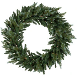 Northlight Real Touch™? Pre-Lit Blue Spruce Artificial Christmas Wreath - 48" - Clear Lights