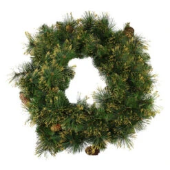Northlight 24" Mixed Pine Glittered Pine Cone Artificial Christmas Wreath - Unlit